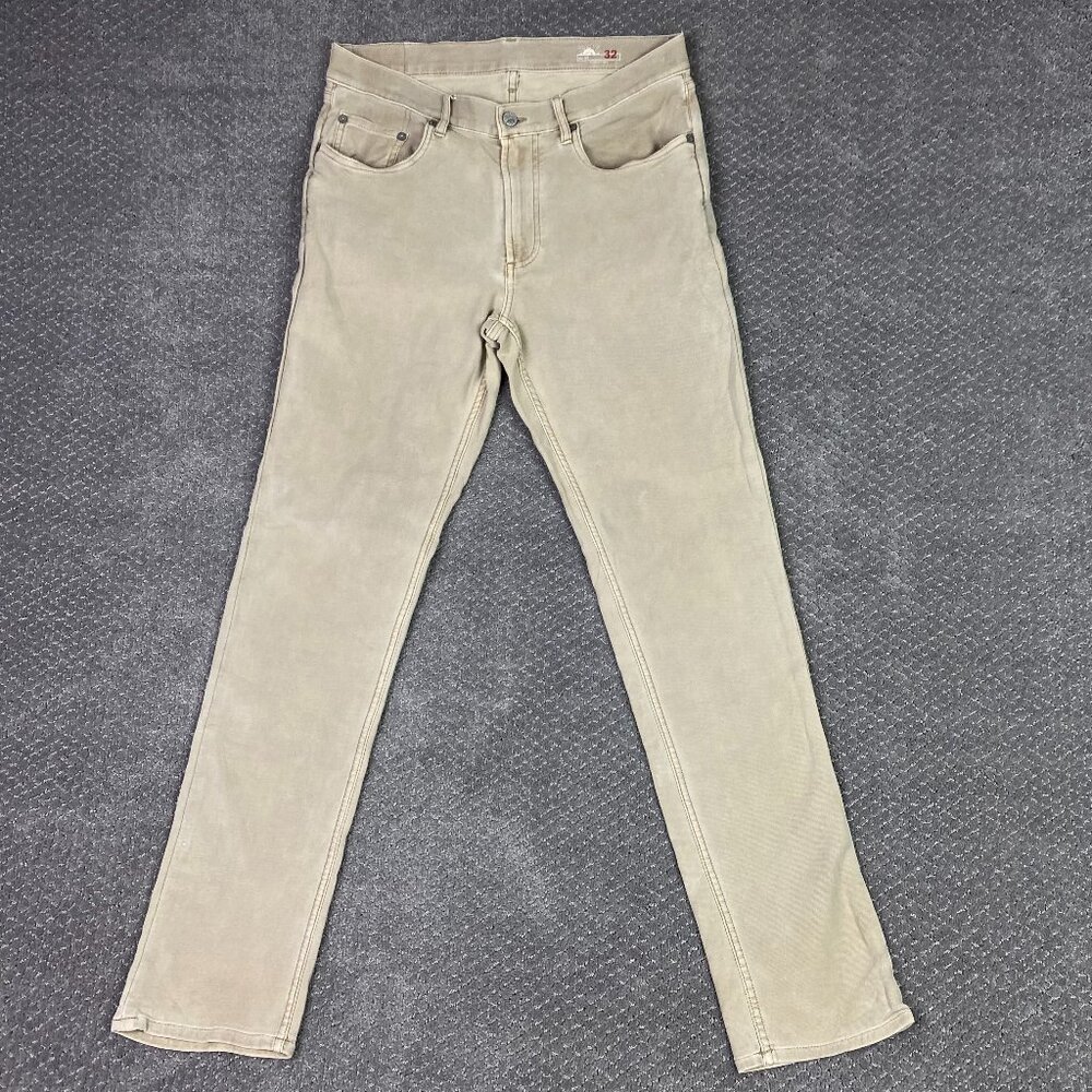 Faherty Stretch Terry 5 Pocket Pants Men's 32 Stone Beige Sand Chino MBC0020
